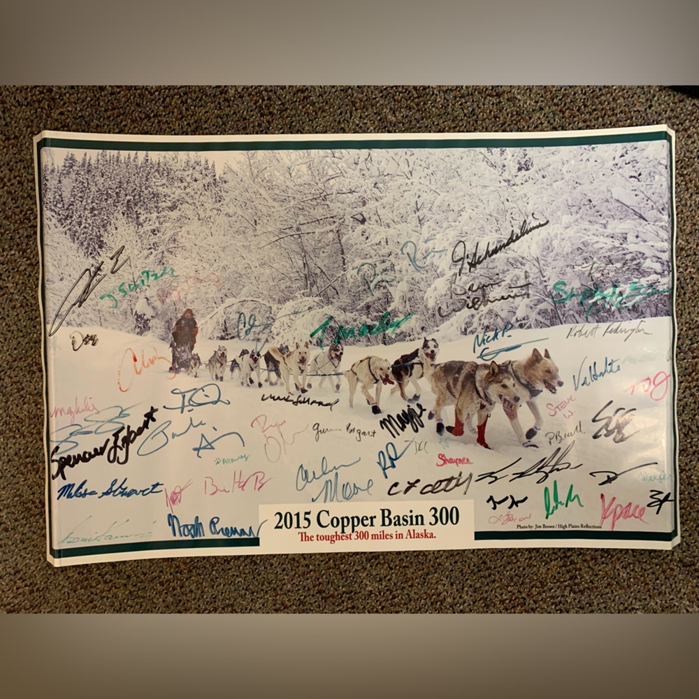 COPY - 2015 Copper Basin 300 Sled Dog Race Signed Poster